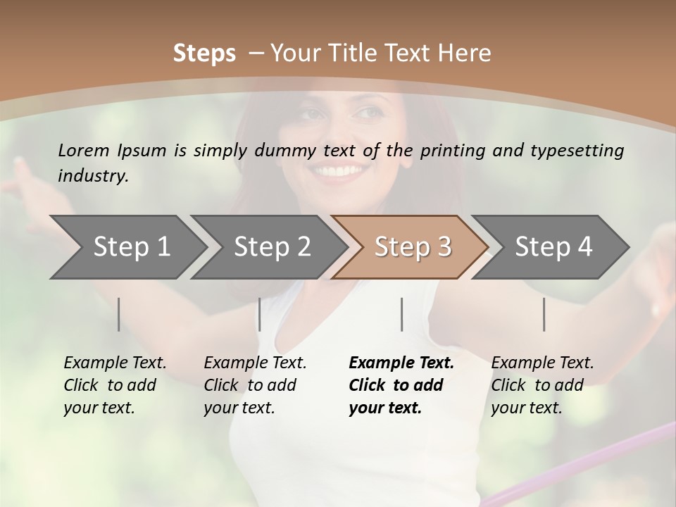 A Woman Holding A Hula Hoop In Her Hand PowerPoint Template