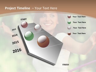 A Woman Holding A Hula Hoop In Her Hand PowerPoint Template