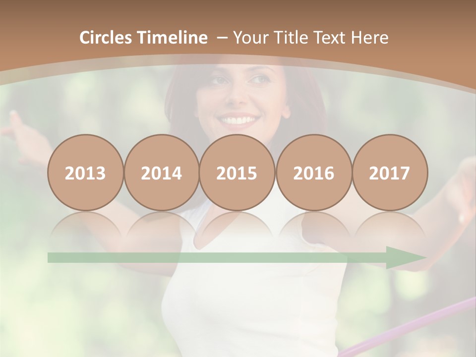 A Woman Holding A Hula Hoop In Her Hand PowerPoint Template