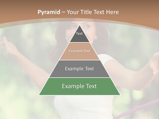 A Woman Holding A Hula Hoop In Her Hand PowerPoint Template