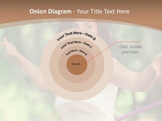 A Woman Holding A Hula Hoop In Her Hand PowerPoint Template