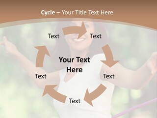 A Woman Holding A Hula Hoop In Her Hand PowerPoint Template