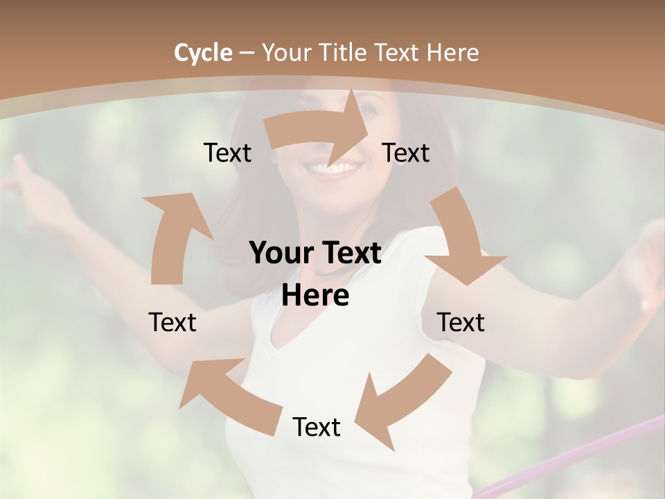 A Woman Holding A Hula Hoop In Her Hand PowerPoint Template