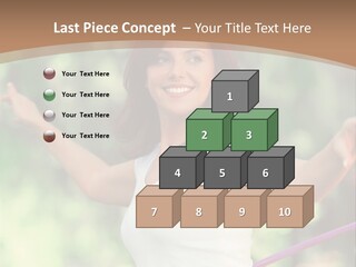 A Woman Holding A Hula Hoop In Her Hand PowerPoint Template