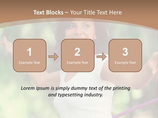 A Woman Holding A Hula Hoop In Her Hand PowerPoint Template