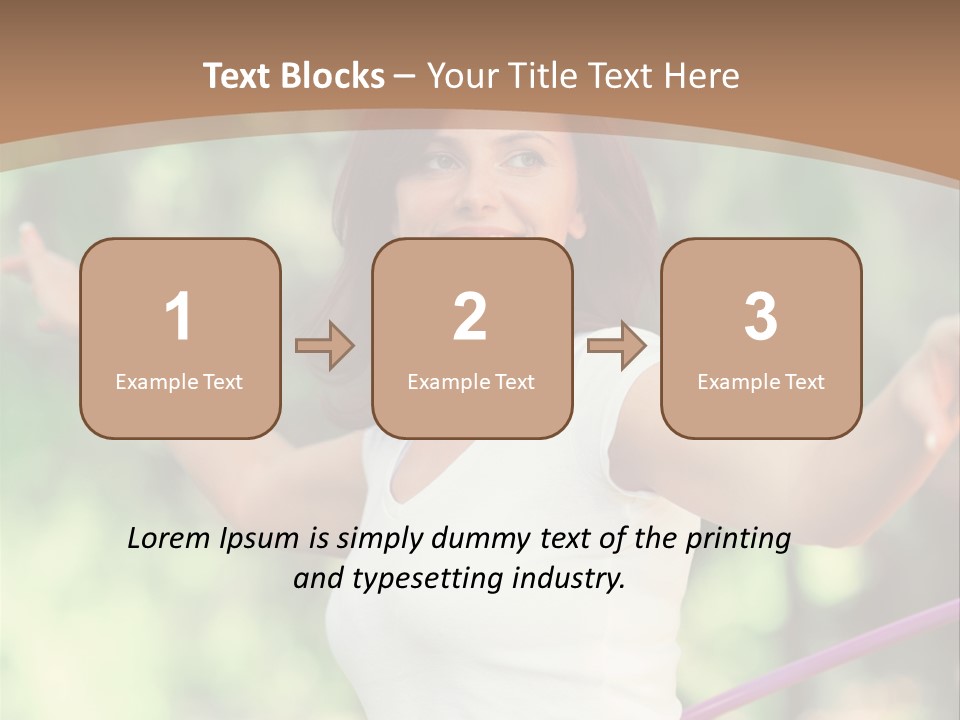 A Woman Holding A Hula Hoop In Her Hand PowerPoint Template