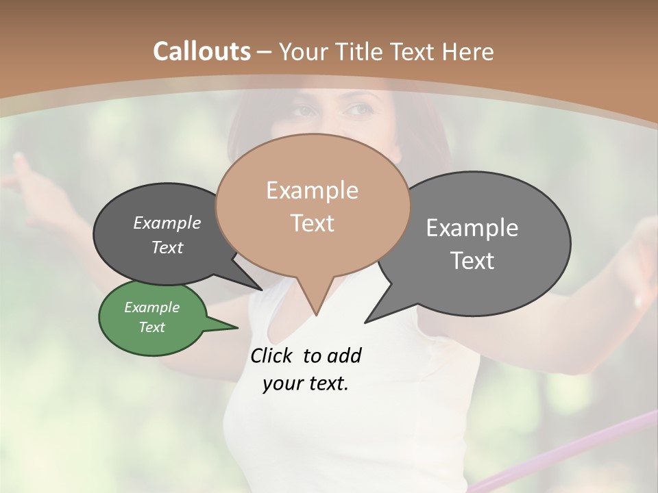 A Woman Holding A Hula Hoop In Her Hand PowerPoint Template