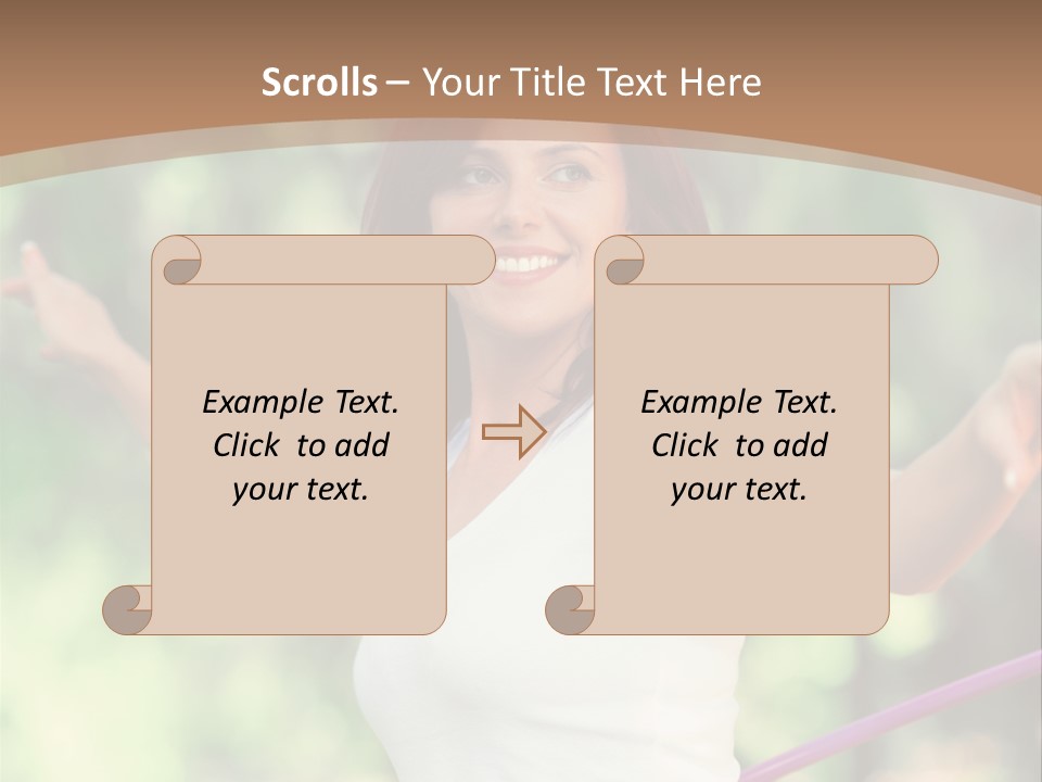 A Woman Holding A Hula Hoop In Her Hand PowerPoint Template
