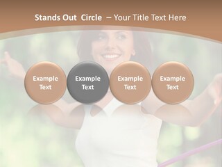 A Woman Holding A Hula Hoop In Her Hand PowerPoint Template