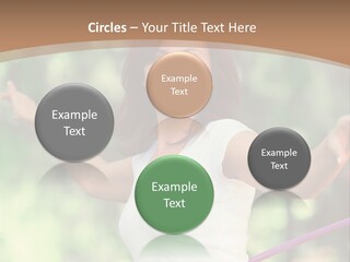 A Woman Holding A Hula Hoop In Her Hand PowerPoint Template