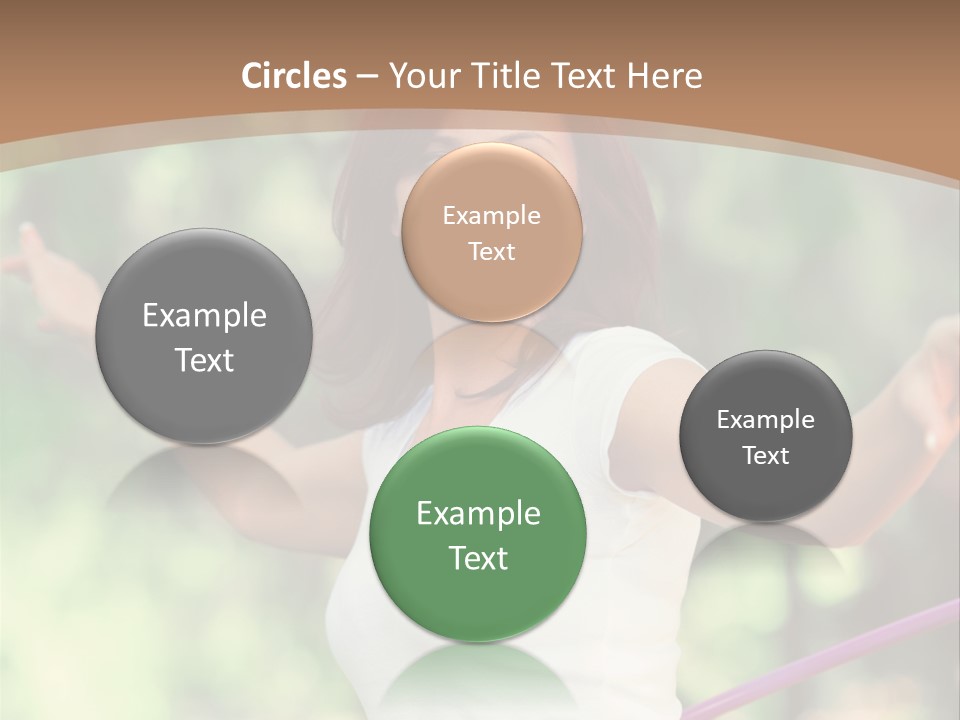 A Woman Holding A Hula Hoop In Her Hand PowerPoint Template