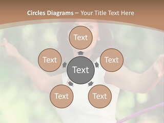 A Woman Holding A Hula Hoop In Her Hand PowerPoint Template