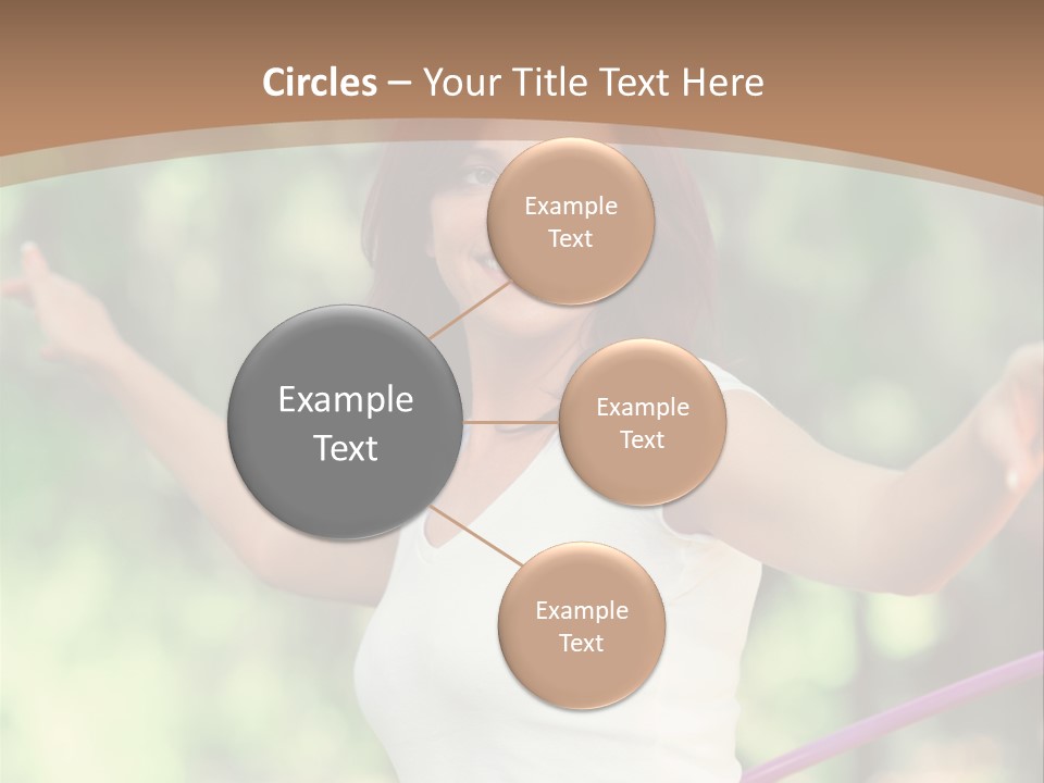 A Woman Holding A Hula Hoop In Her Hand PowerPoint Template