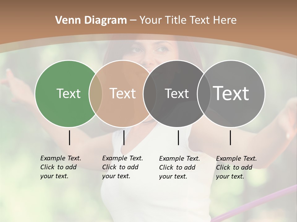 A Woman Holding A Hula Hoop In Her Hand PowerPoint Template