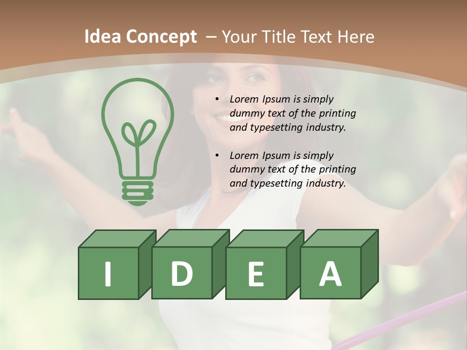 A Woman Holding A Hula Hoop In Her Hand PowerPoint Template
