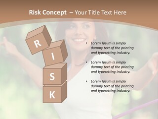 A Woman Holding A Hula Hoop In Her Hand PowerPoint Template