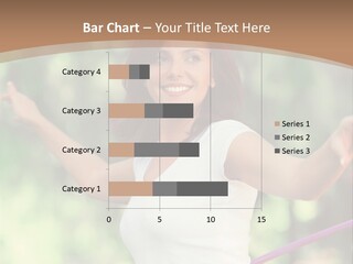 A Woman Holding A Hula Hoop In Her Hand PowerPoint Template