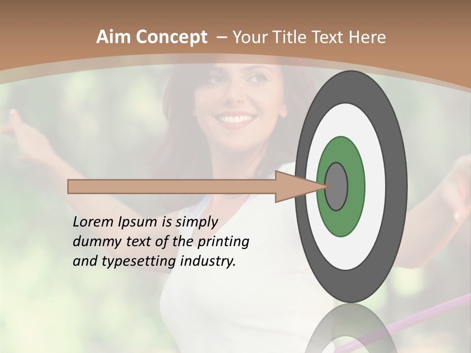 A Woman Holding A Hula Hoop In Her Hand PowerPoint Template