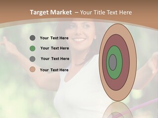 A Woman Holding A Hula Hoop In Her Hand PowerPoint Template