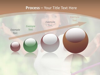 A Woman Holding A Hula Hoop In Her Hand PowerPoint Template