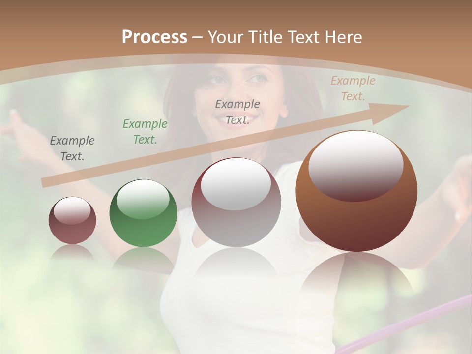 A Woman Holding A Hula Hoop In Her Hand PowerPoint Template