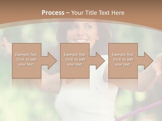 A Woman Holding A Hula Hoop In Her Hand PowerPoint Template
