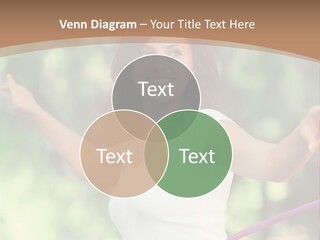 A Woman Holding A Hula Hoop In Her Hand PowerPoint Template