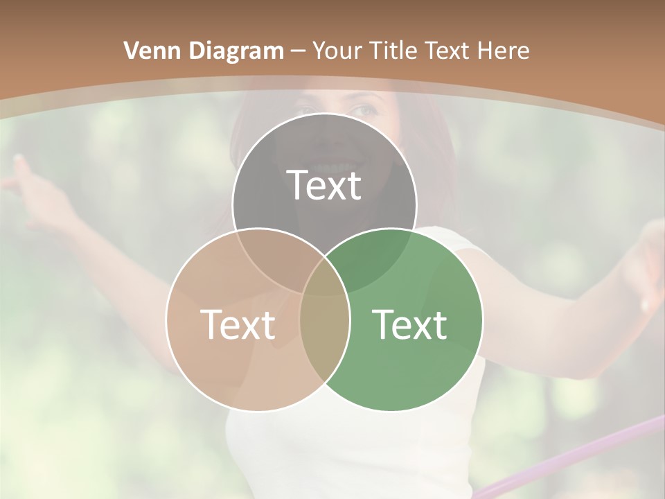 A Woman Holding A Hula Hoop In Her Hand PowerPoint Template