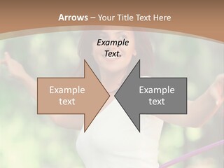 A Woman Holding A Hula Hoop In Her Hand PowerPoint Template