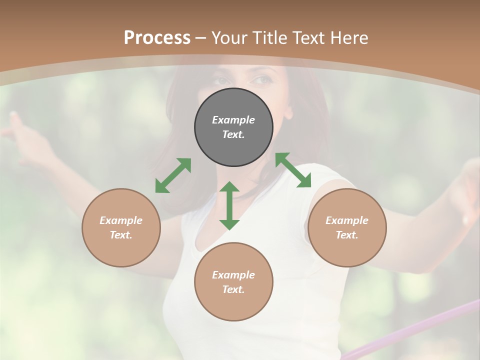 A Woman Holding A Hula Hoop In Her Hand PowerPoint Template