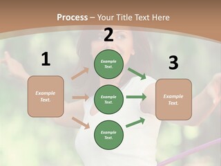 A Woman Holding A Hula Hoop In Her Hand PowerPoint Template