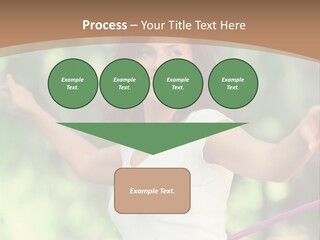 A Woman Holding A Hula Hoop In Her Hand PowerPoint Template