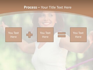 A Woman Holding A Hula Hoop In Her Hand PowerPoint Template