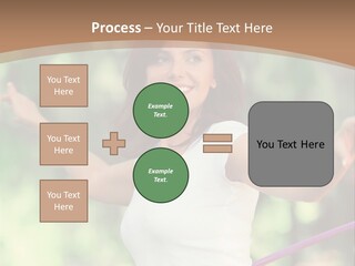 A Woman Holding A Hula Hoop In Her Hand PowerPoint Template