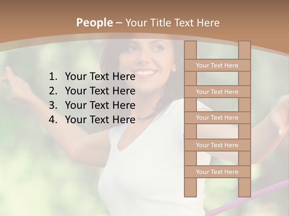 A Woman Holding A Hula Hoop In Her Hand PowerPoint Template