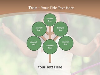 A Woman Holding A Hula Hoop In Her Hand PowerPoint Template
