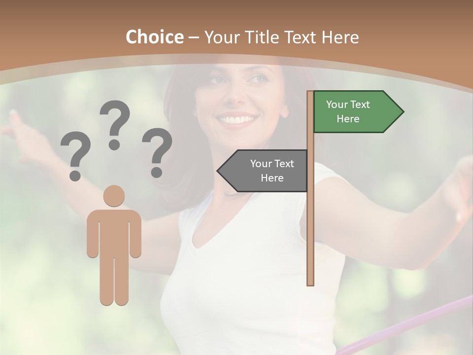 A Woman Holding A Hula Hoop In Her Hand PowerPoint Template