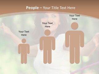 A Woman Holding A Hula Hoop In Her Hand PowerPoint Template