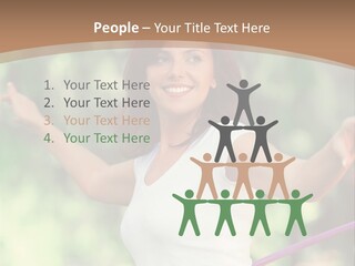 A Woman Holding A Hula Hoop In Her Hand PowerPoint Template