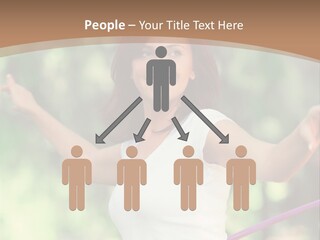 A Woman Holding A Hula Hoop In Her Hand PowerPoint Template