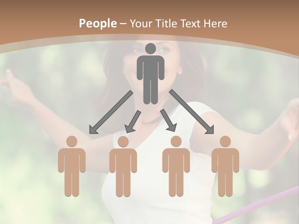 A Woman Holding A Hula Hoop In Her Hand PowerPoint Template