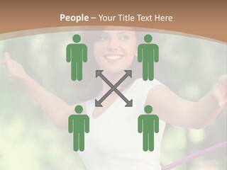 A Woman Holding A Hula Hoop In Her Hand PowerPoint Template