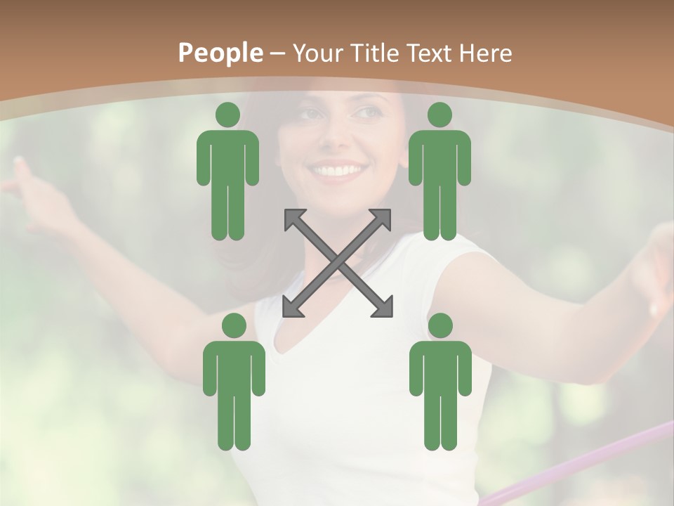 A Woman Holding A Hula Hoop In Her Hand PowerPoint Template