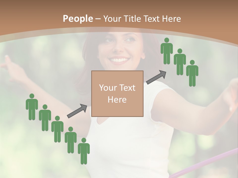 A Woman Holding A Hula Hoop In Her Hand PowerPoint Template