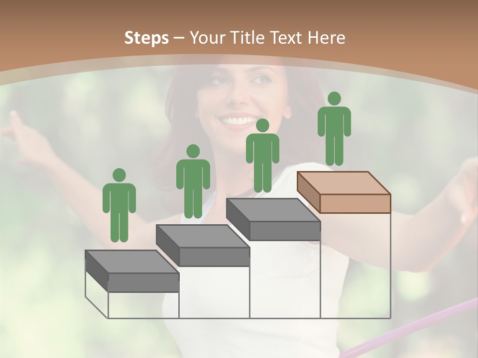 A Woman Holding A Hula Hoop In Her Hand PowerPoint Template