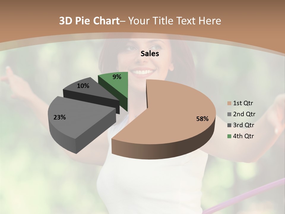 A Woman Holding A Hula Hoop In Her Hand PowerPoint Template