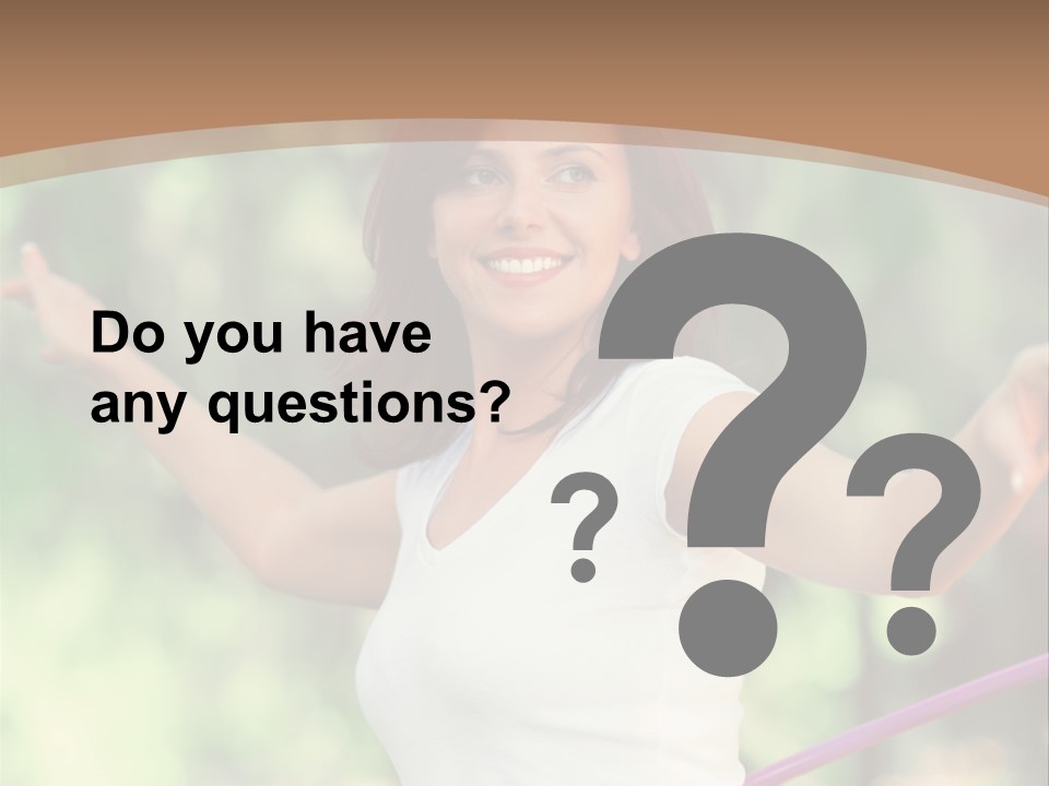 A Woman Holding A Hula Hoop In Her Hand PowerPoint Template