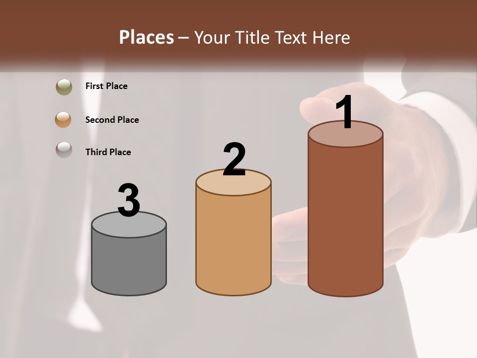 A Man In A Suit Holding Out His Hand PowerPoint Template