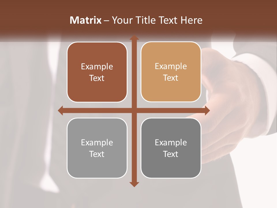 A Man In A Suit Holding Out His Hand PowerPoint Template