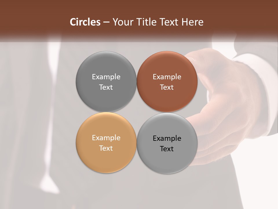 A Man In A Suit Holding Out His Hand PowerPoint Template